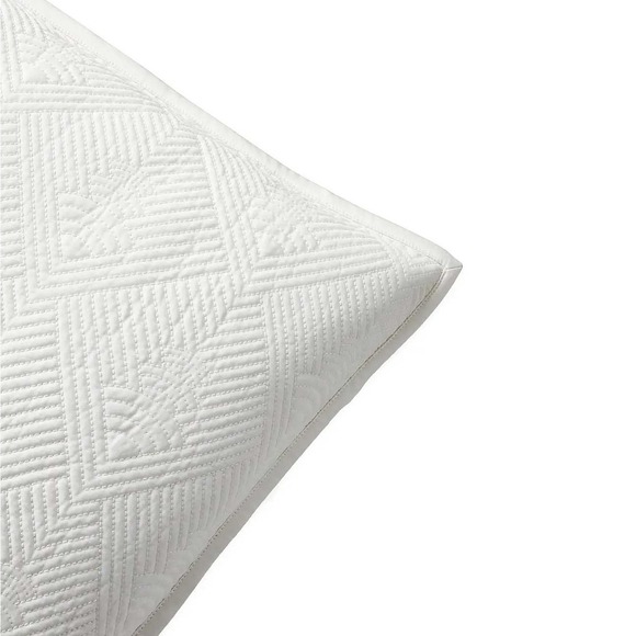 Ralph Lauren Elysia Park Row Euro Sham 26x26 Chic Cream GeoQuiet Luxury NEW - Picture 1 of 8